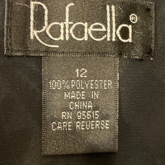 VTG Rafaella Printed Georgette Gore Midi Skirt Woodcut Patchwork Y2K Sz L NWT - Picture 6 of 9